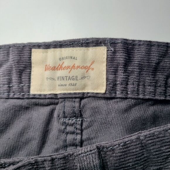 NWT Mens Vintage Weatherproof Corduroy Pants Straight 5 Pocket 30x29 Forged Iron - Picture 10 of 10